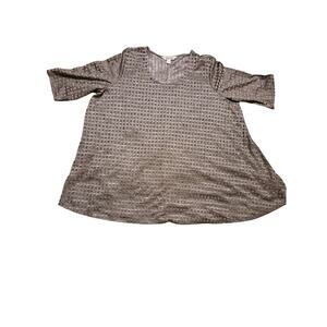 Women's blouse beige color XL brand Krazy Kat